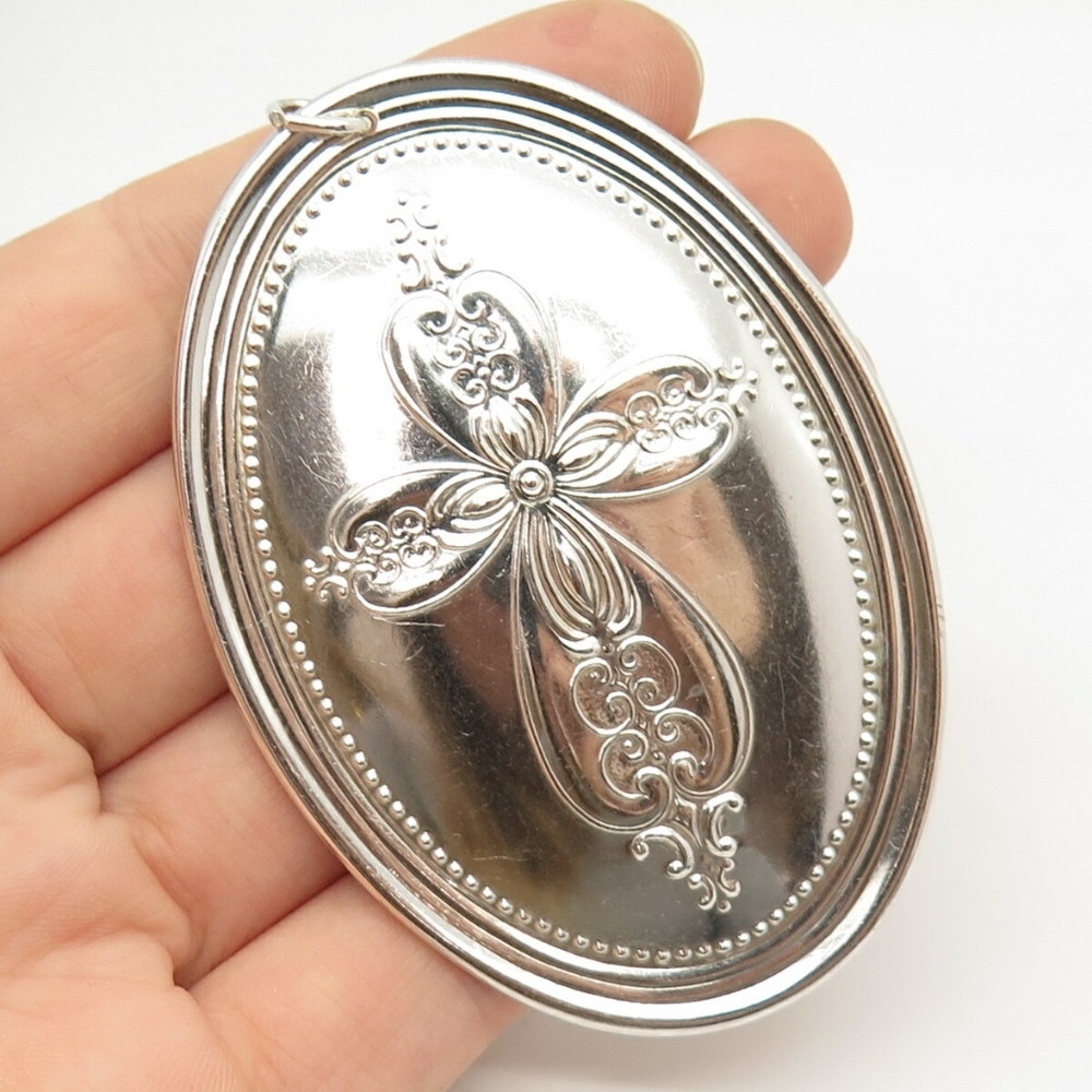 Towle Sterling Silver Vintage 1972 Cross & Birds Pendant